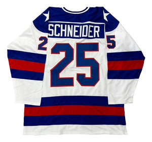 Buzz Schneider White Custom Olympic Hockey Jersey - Sports Integrity