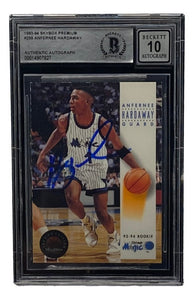 Penny Hardaway Signed Slabbed Magic 1993 - 94 SkyBox Premium #259 BAS Grade 10 - Sports Integrity