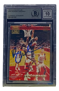 Penny Hardaway Signed Slabbed Magic 1993 - 94 Stadium Club #308 BAS Grade 10 - Sports Integrity