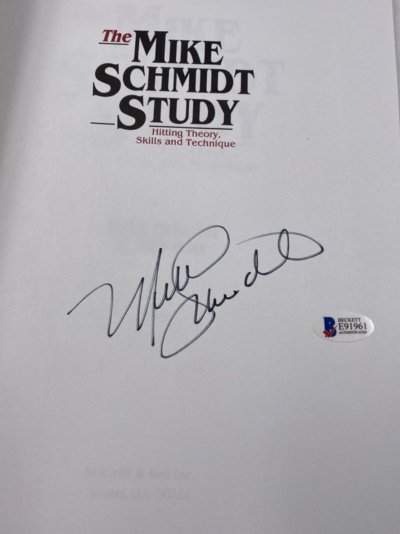 Mike Schmidt Signed The Mike Schmidt Study Book BAS - Sports Integrity