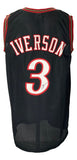 Allen Iverson Signed Custom Black Pro - Style Basketball Jersey JSA - Sports Integrity