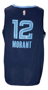 Ja Morant Signed Memphis Grizzlies Navy Blue Nike Swingman 2XL Jersey BAS - Sports Integrity