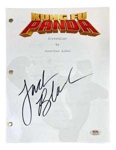 Jack Black Signed Kung Fu Panda Full Movie Script PSA Hologram - Sports Integrity