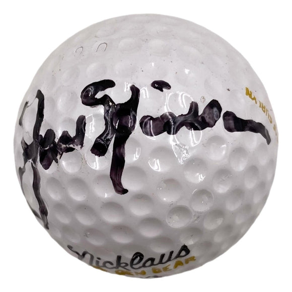 Jack Nicklaus Signed Nicklaus Golden Bear Golf Ball BAS AC22589 - Sports Integrity