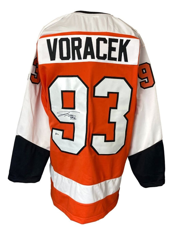 Jakub Voracek Philadelphia Signed Orange Hockey Jersey BAS - Sports Integrity