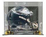 Jalen Carter Signed Eagles FS Replica Speed Helmet BAS w/ Super Bowl 59 Case