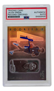 Jalen Green Signed Rockets 2021 Panini Chronicles Gala Rookie Card #184 PSA/DNA - Sports Integrity