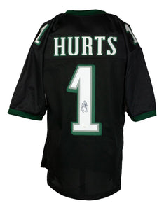 Jalen Hurts Signed Custom Black Pro Style Football Jersey JSA - Sports Integrity