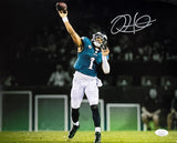 Jalen Hurts Signed Philadelphia Eagles 11x14 Football Passing Photo JSA ITP - Sports Integrity