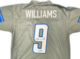 Jameson Williams Detroit Signed Gray Football Jersey BAS - Sports Integrity