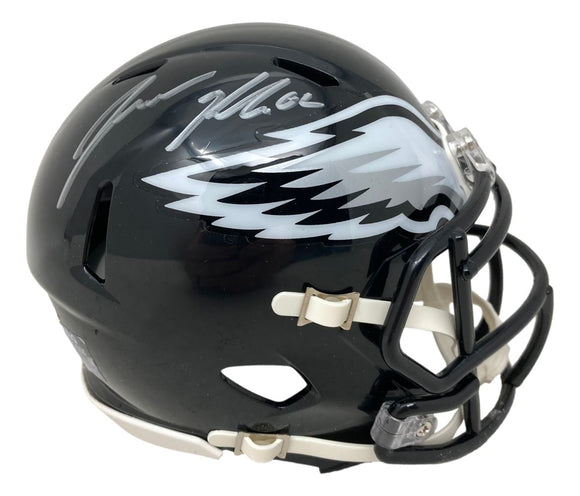 Jason Kelce Signed Philadelphia Eagles Black Mini Speed Helmet PSA ITP Hologram - Sports Integrity