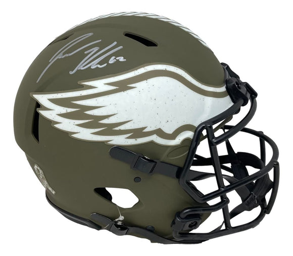 Jason Kelce Signed Eagles FS Salute To Service Speed Authentic Helmet PSA Holo - Sports Integrity