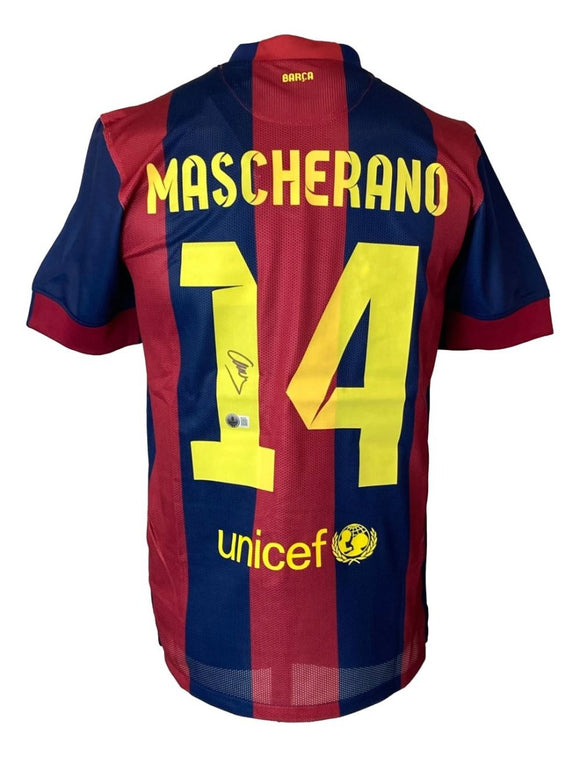 Javier Mascherano Signed Barcelona FC Nike Soccer Jersey BAS - Sports Integrity