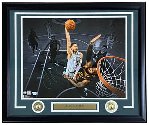 Jayson Tatum Signed Framed 16x20 Celtics Dunk On LeBron James Photo Fanatics - Sports Integrity