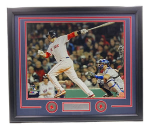 JD Martinez Framed 16x20 Boston Red Sox Photo w/ Laser Engraved Signature - Sports Integrity