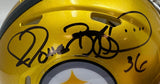 Jerome Bettis Signed Pittsburgh Steelers Flash Mini Speed Helmet BAS w/ Case - Sports Integrity