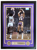 Jerry West Signed Framed 16x20 Los Angeles Lakers Shooting Photo JSA - Sports Integrity