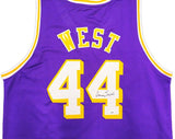 Jerry West Los Angeles Signed Purple Basketball Jersey BAS - Sports Integrity