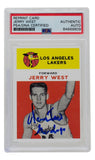 Jerry West Signed Lakers Reprint 1961 Fleer Rookie Card #43 The Logo PSA/DNA - Sports Integrity