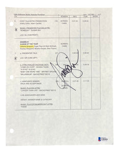 Jessica Simpson Signed 1999 Billboard Music Awards Document BAS - Sports Integrity