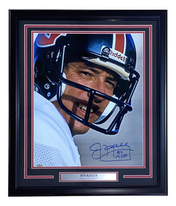 Jim Kelly Signed Framed 16x20 USFL Houston Gamblers Photo 84 MVP Steiner Sports - Sports Integrity