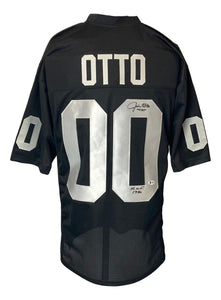 Jim Otto Oakland Signed Black Football Jersey HOF 1980 Inscribed BAS - Sports Integrity