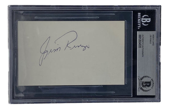 Jim Ringo Green Bay Packers Signed Slabbed Index Card BAS - Sports Integrity