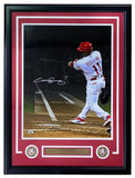 Jimmy Rollins Signed Framed 16x20 Philadelphia Phillies Batting Photo PSA Holo - Sports Integrity