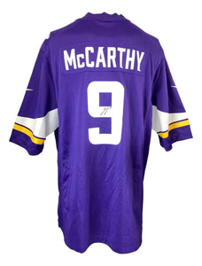 JJ McCarthy Signed Minnesota Vikings Nike Game Replica Jersey BAS - Sports Integrity