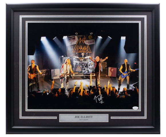 Joe Elliott Signed Framed 16x20 Def Leppard Performance Photo JSA ITP - Sports Integrity