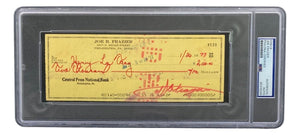 Joe Frazier Boxing Twice Signed Slabbed Bank Check #4539 PSA/DNA - Sports Integrity