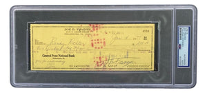 Joe Frazier Boxing Signed Slabbed Bank Check #4558 PSA/DNA - Sports Integrity