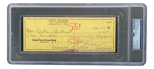 Joe Frazier Boxing Signed Slabbed Bank Check #4615 PSA/DNA - Sports Integrity