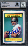 Joe Montana Signed 1983 Topps #4 San Francisco 49ers Trading Card BAS Auto 10 - Sports Integrity