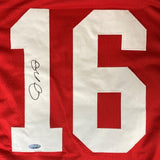 Joe Montana San Francisco Signed Red Football Jersey Tristar - Sports Integrity