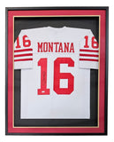 Joe Montana San Francisco Signed Framed White Football Jersey JSA - Sports Integrity