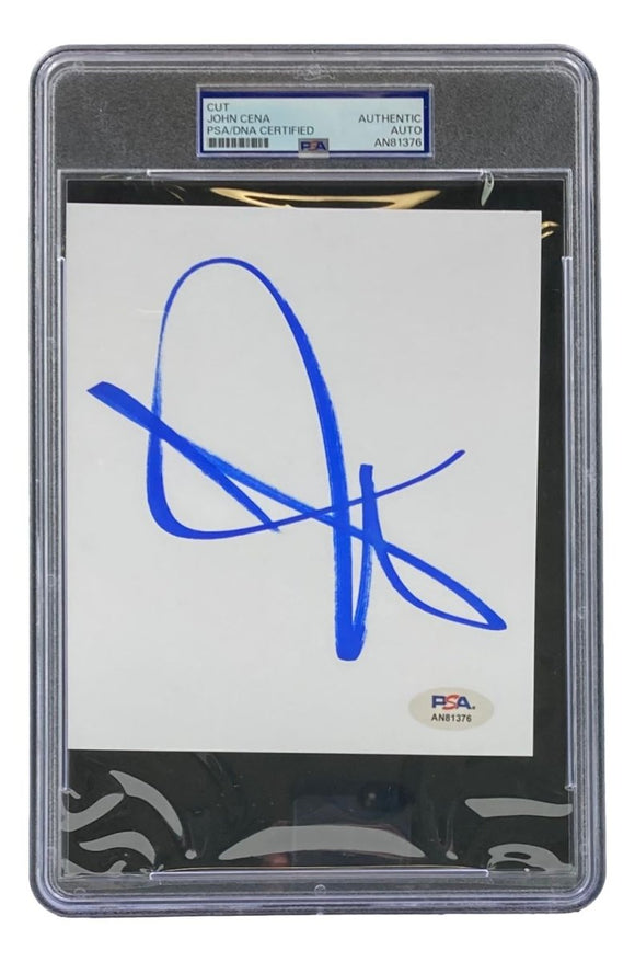 John Cena Signed Slabbed WWE Cut Signature PSA AN81376 - Sports Integrity