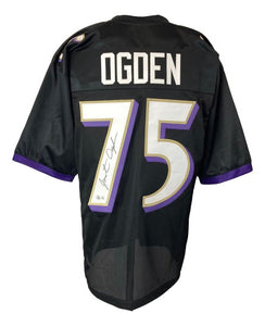 Johnathan Ogden Baltimore Signed Black Football Jersey BAS ITP - Sports Integrity