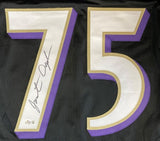 Johnathan Ogden Baltimore Signed Black Football Jersey BAS ITP - Sports Integrity