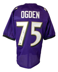 Johnathan Ogden Baltimore Signed Purple Football Jersey BAS ITP - Sports Integrity