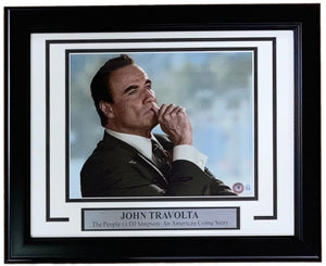 John Travolta Signed Framed 8x10 The People vs OJ Simpson Photo BAS - Sports Integrity