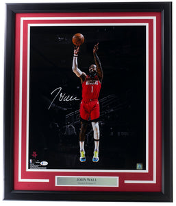 John Wall Signed Framed 16x20 Houston Rockets Photo BAS - Sports Integrity