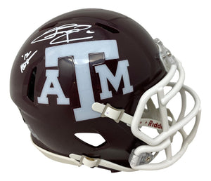 Johnny Manziel Signed Texas A&M Mini Speed Helmet 12 Heisman Inscribed BAS ITP - Sports Integrity