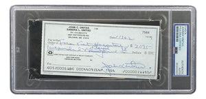 Johnny Unitas Baltimore Colts Signed Bank Check #7564 PSA - Sports Integrity