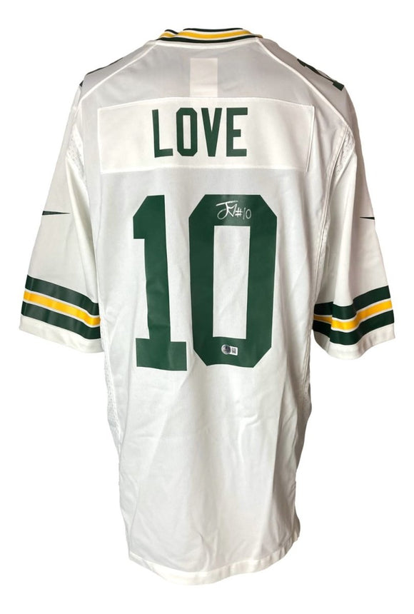 Jordan Love Signed Green Bay Packers White Nike Game Replica Jersey BAS ITP - Sports Integrity