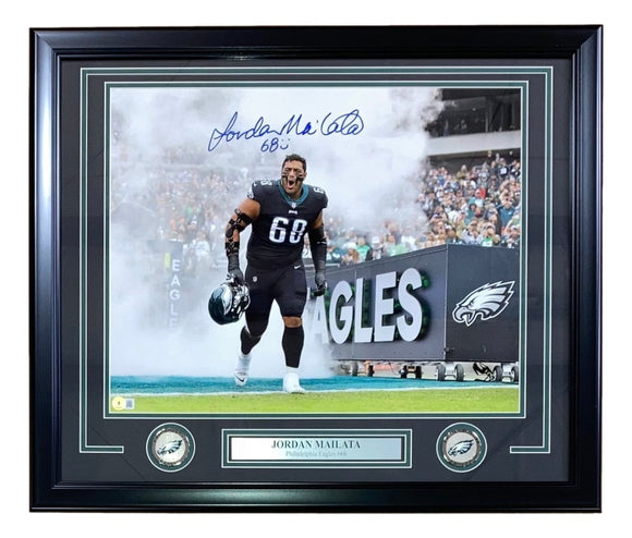 Jordan Mailata Signed Framed 16x20 Philadelphia Eagles Photo BAS ITP - Sports Integrity