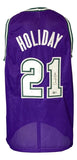 Jrue Holiday Milwaukee Signed Purple Basketball Jersey BAS - Sports Integrity