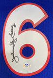 Julius Dr. J Erving Signed 76ers Blue M&N Hardwood Classics Swingman Jersey PSA - Sports Integrity