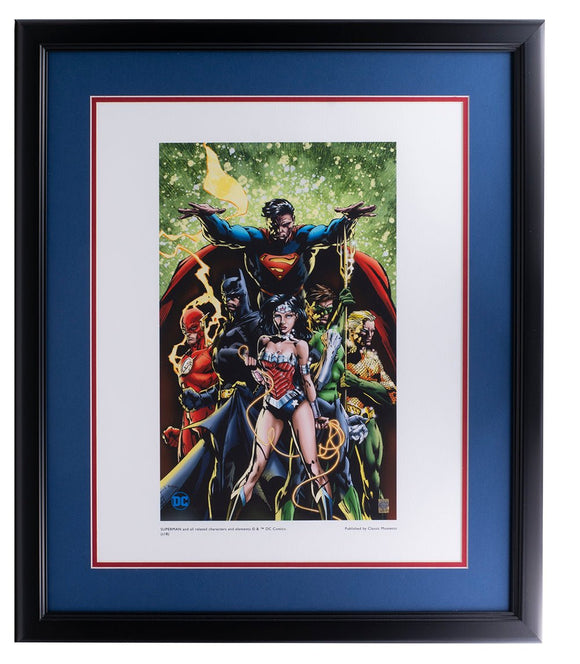 Justice League 12x16 Framed DC Comic Limited Edition Giclee - Sports Integrity