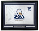 Justin Thomas Signed Framed 2017 PGA Championship Golf Flag JSA Hologram - Sports Integrity